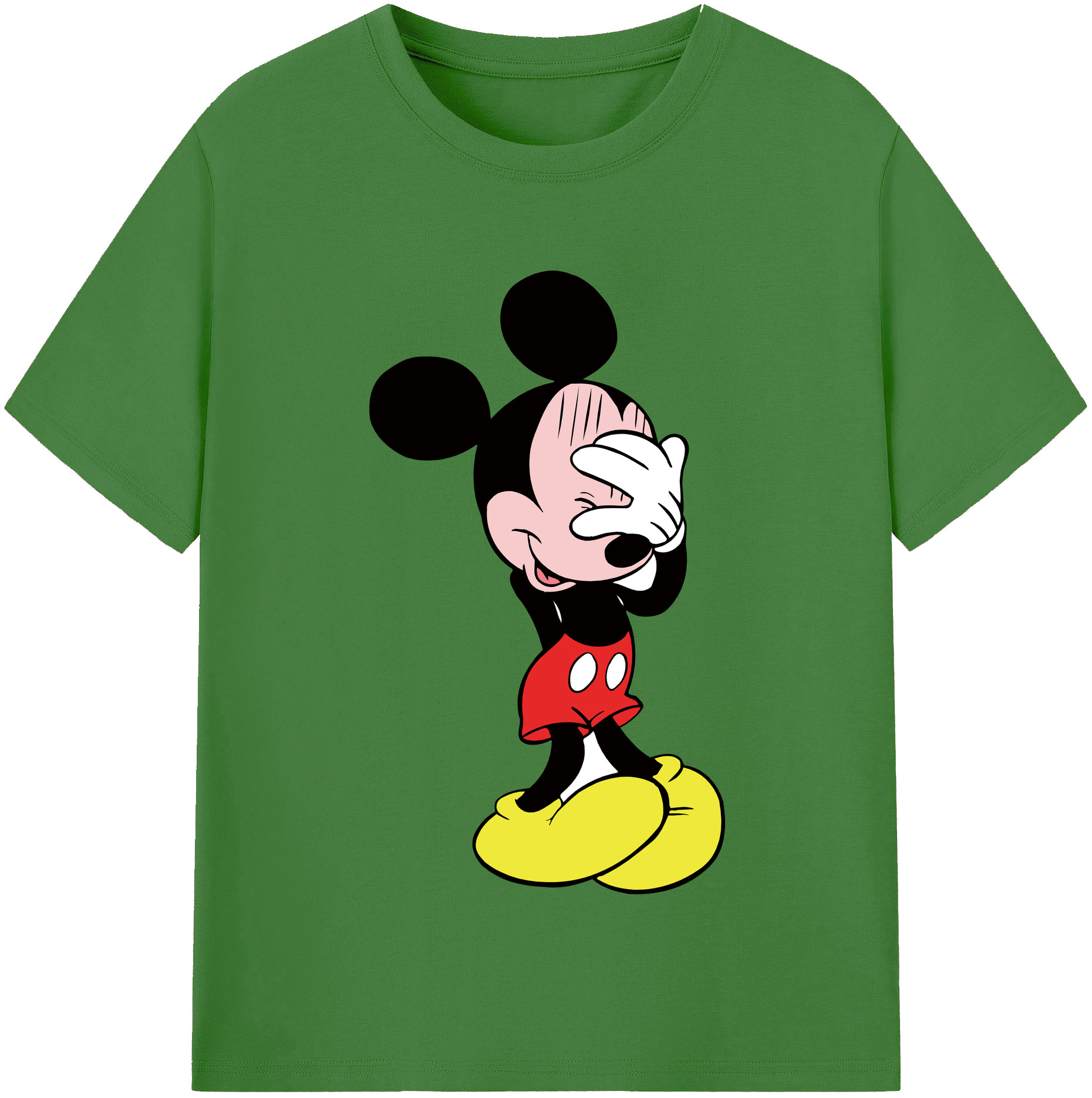 （画像用） ミッキーマウス Mickey Mouse レディースカジュアルプリントTシャツ（綿100％）